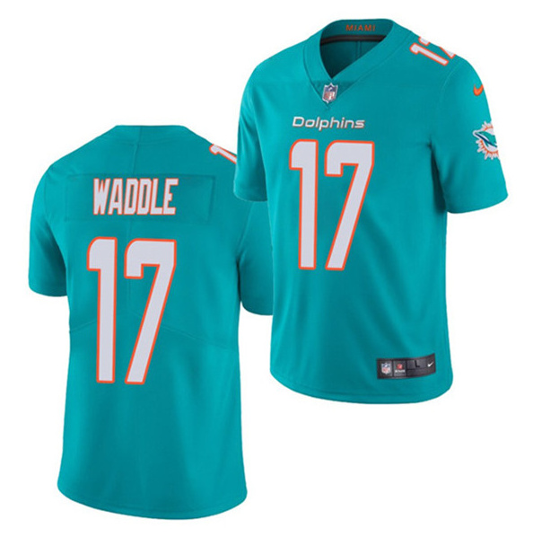Youth Miami Dolphins #17 Jaylen Waddle Aqua 2021 Vapor Untouchable Limited Stitched Jersey Youth Miami Dolphins #17 Jaylen Waddle Aqua 2021 Vapor Untouchable Limited Stitched Jersey